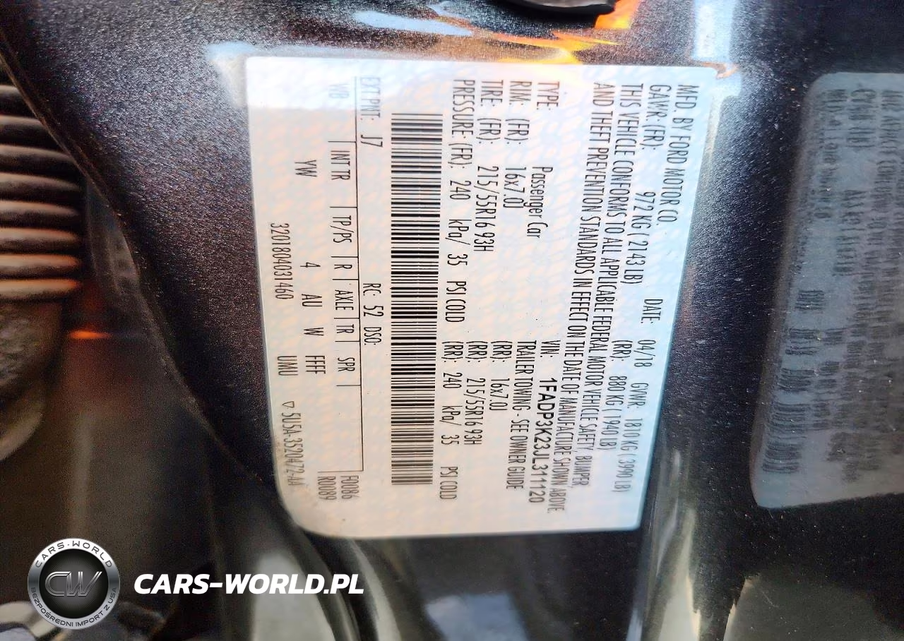 2018 Ford Focus Se VIN:1FADP3K23JL311120 - 13