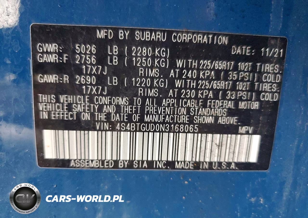 2022 Subaru Outback Wilderness VIN:4S4BTGUD0N3168065 - 13