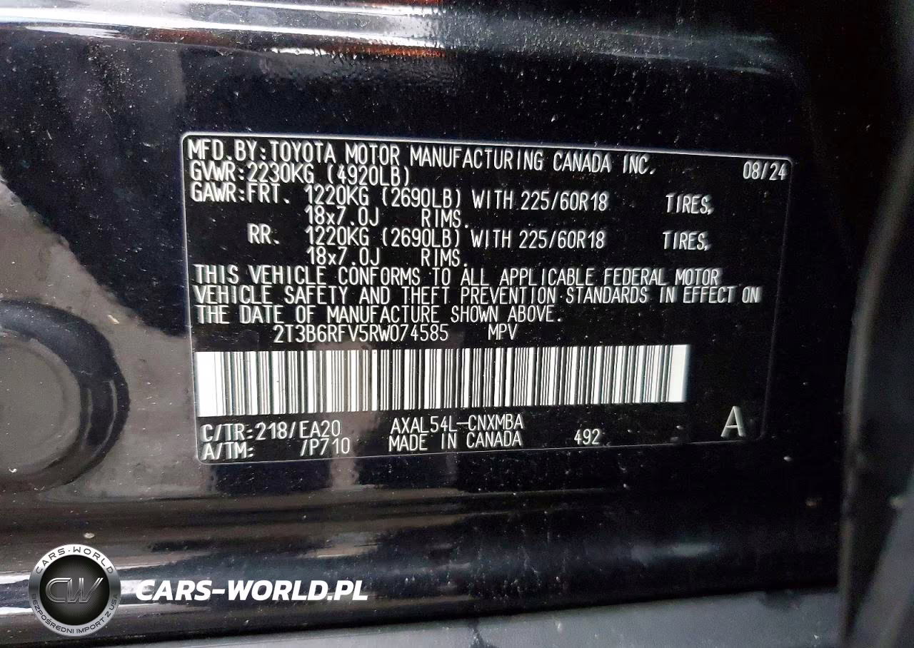 2024 Toyota Rav4 Xle Premium VIN:2T3B6RFV5RW074585 - 13