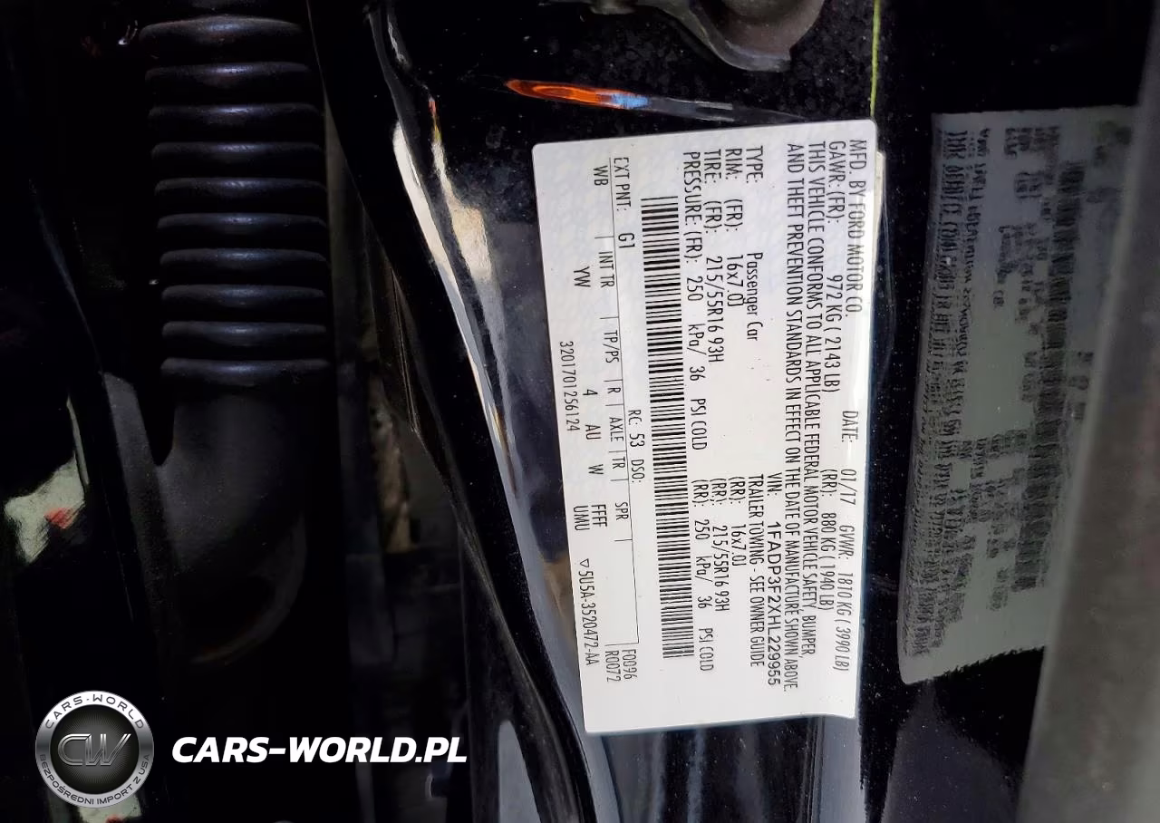 2017 Ford Focus Se VIN:1FADP3F2XHL229955 - 12