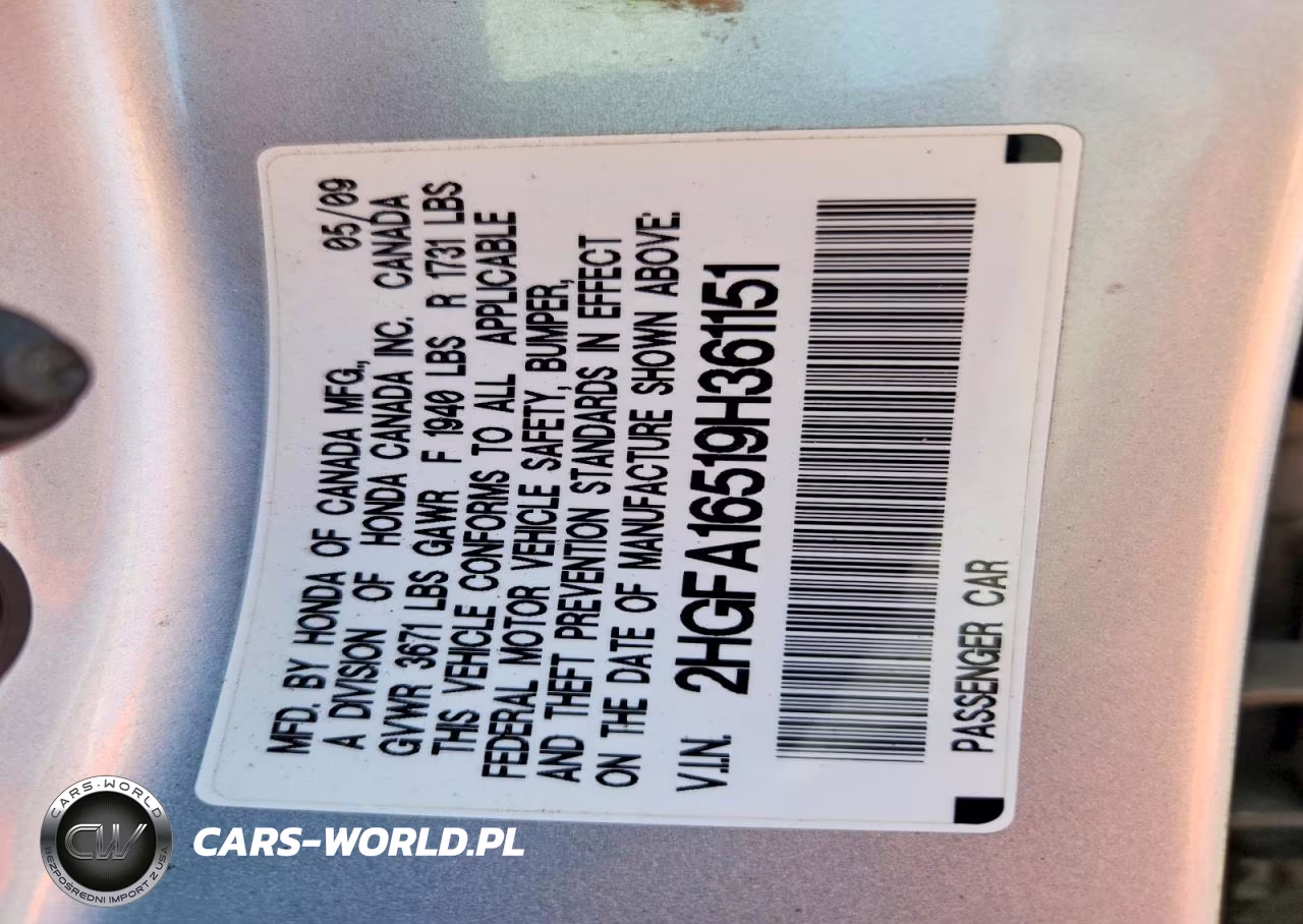 2009 Honda Civic Lx VIN:2HGFA16519H361151 - 12