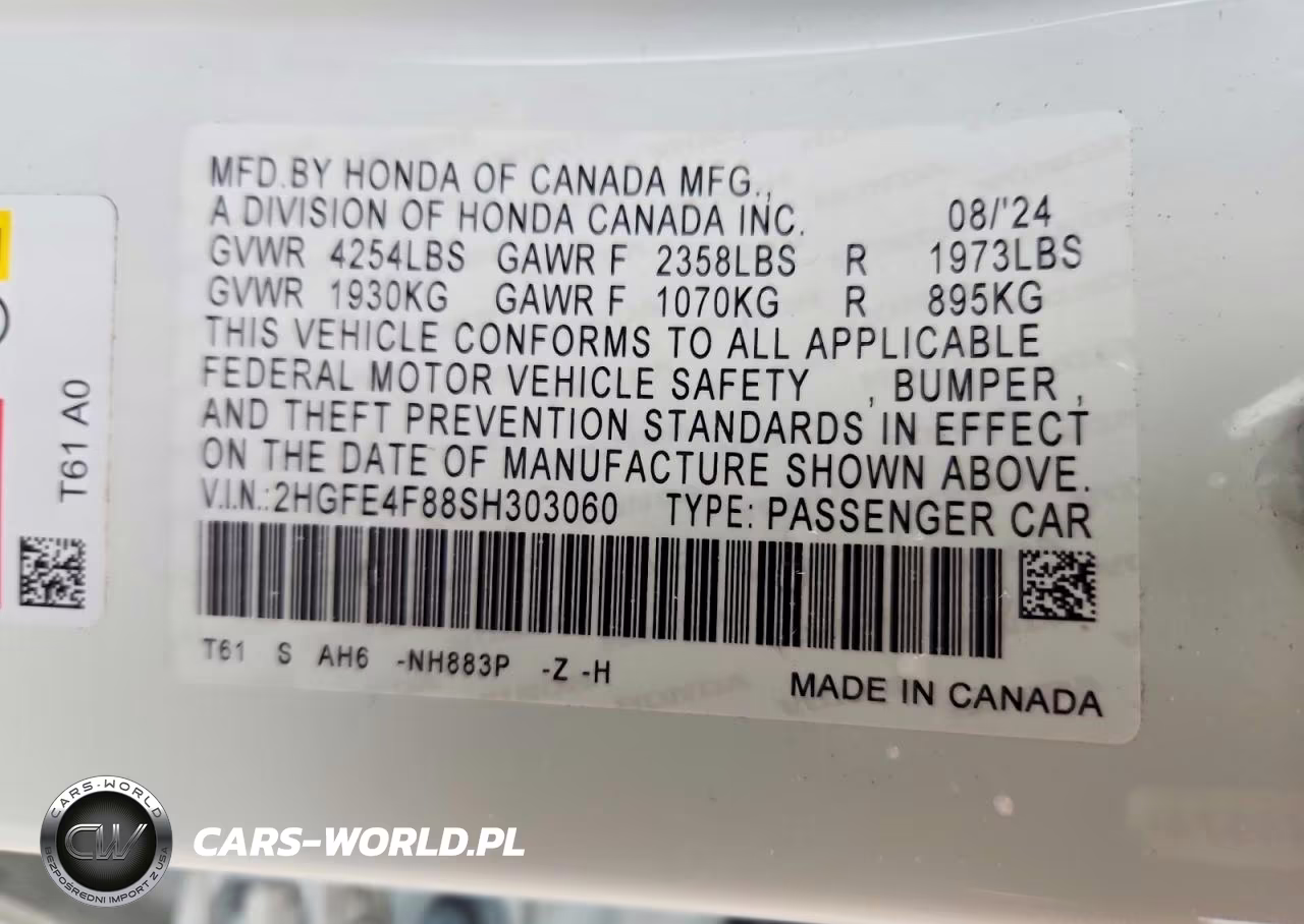 2025 Honda Civic Sport VIN:2HGFE4F88SH303060 - 13