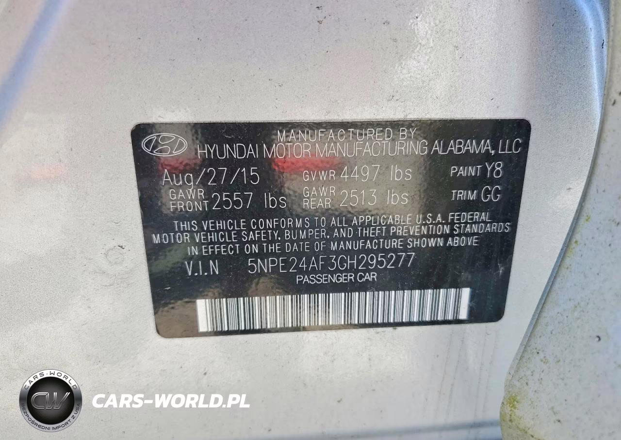 2016 Hyundai Sonata Se VIN:5NPE24AF3GH295277 - 12