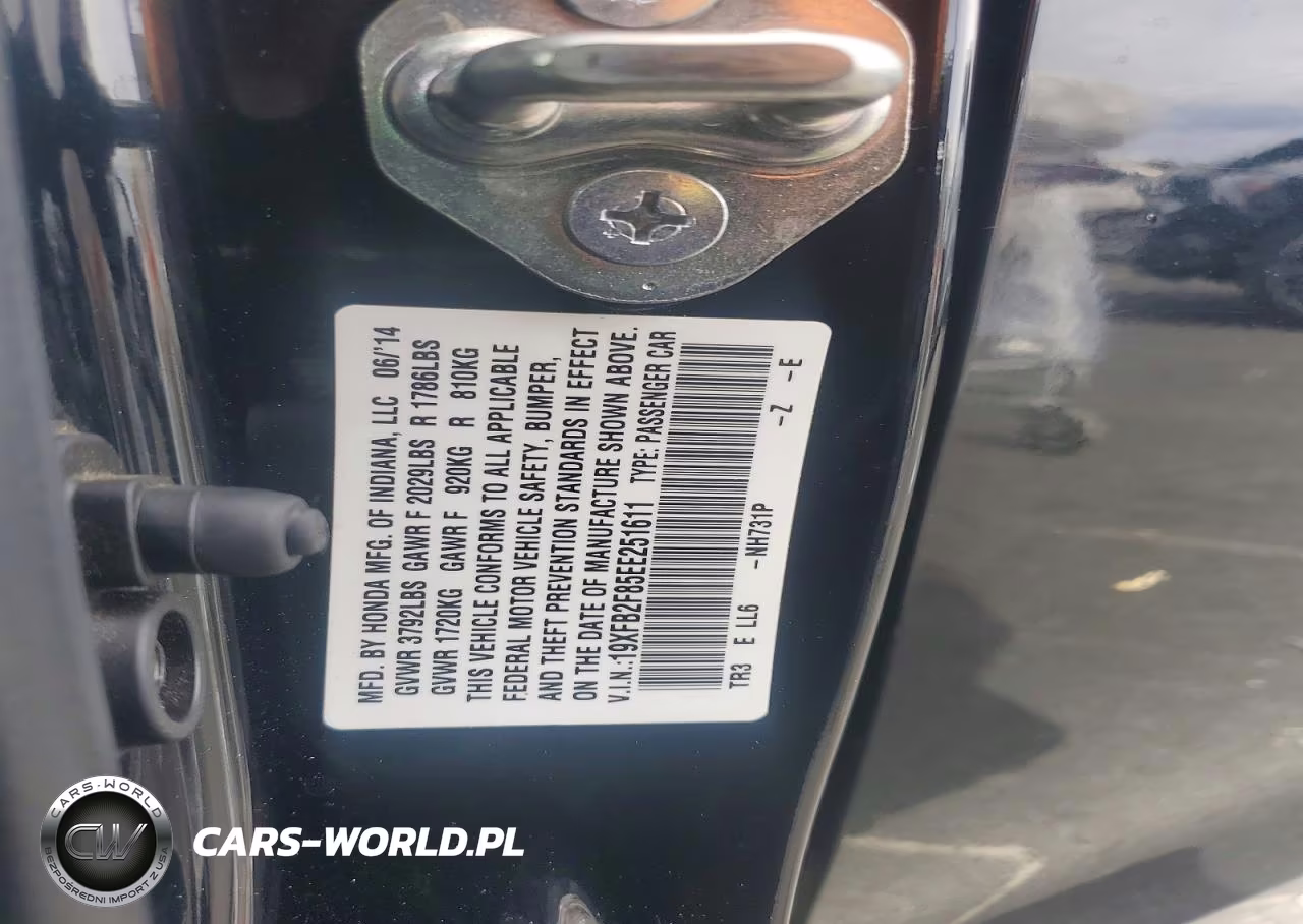 2014 Honda Civic Ex VIN:19XFB2F85EE251611 - 12