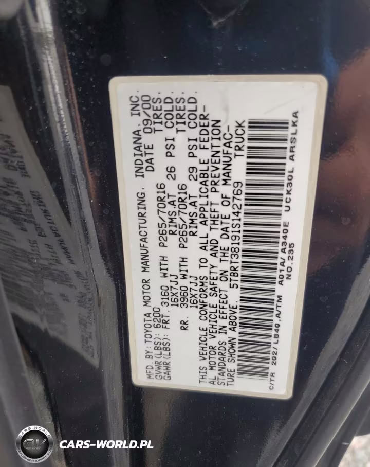 2001 Toyota Tundra Access Cab Limited VIN:5TBRT38191S142769 - 12