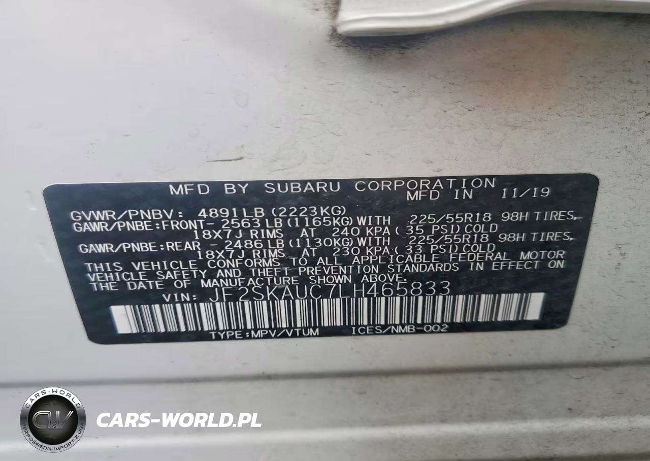 2020 Subaru Forester Limited VIN:JF2SKAUC7LH465833 - 13