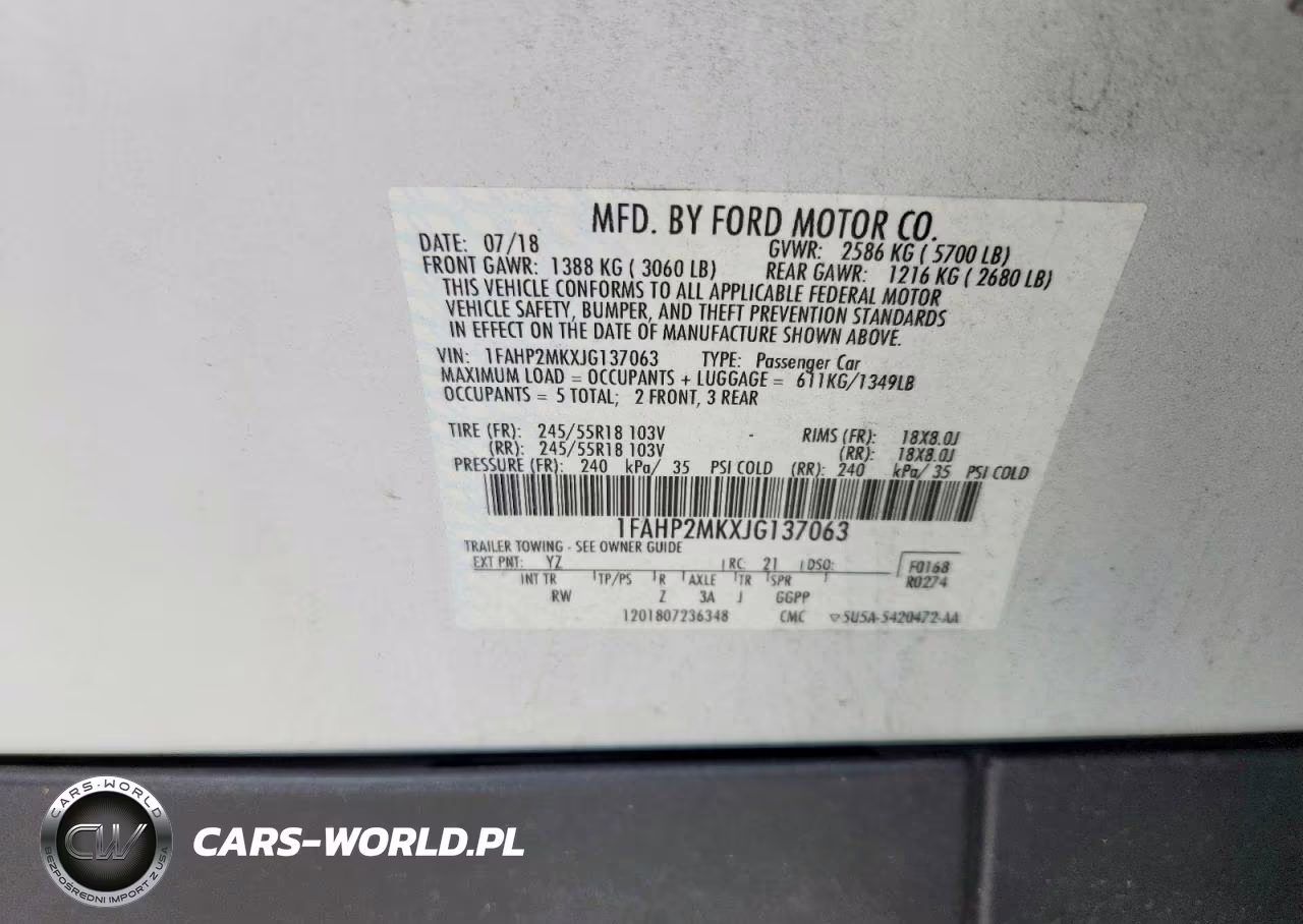 2018 Ford Taurus Police Interceptor VIN:1FAHP2MKXJG137063 - 12