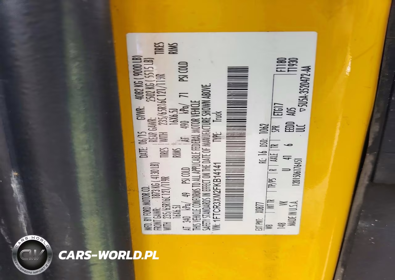 2015 Ford Transit T-250 VIN:1FTCR3XM2FKB14141 - 13