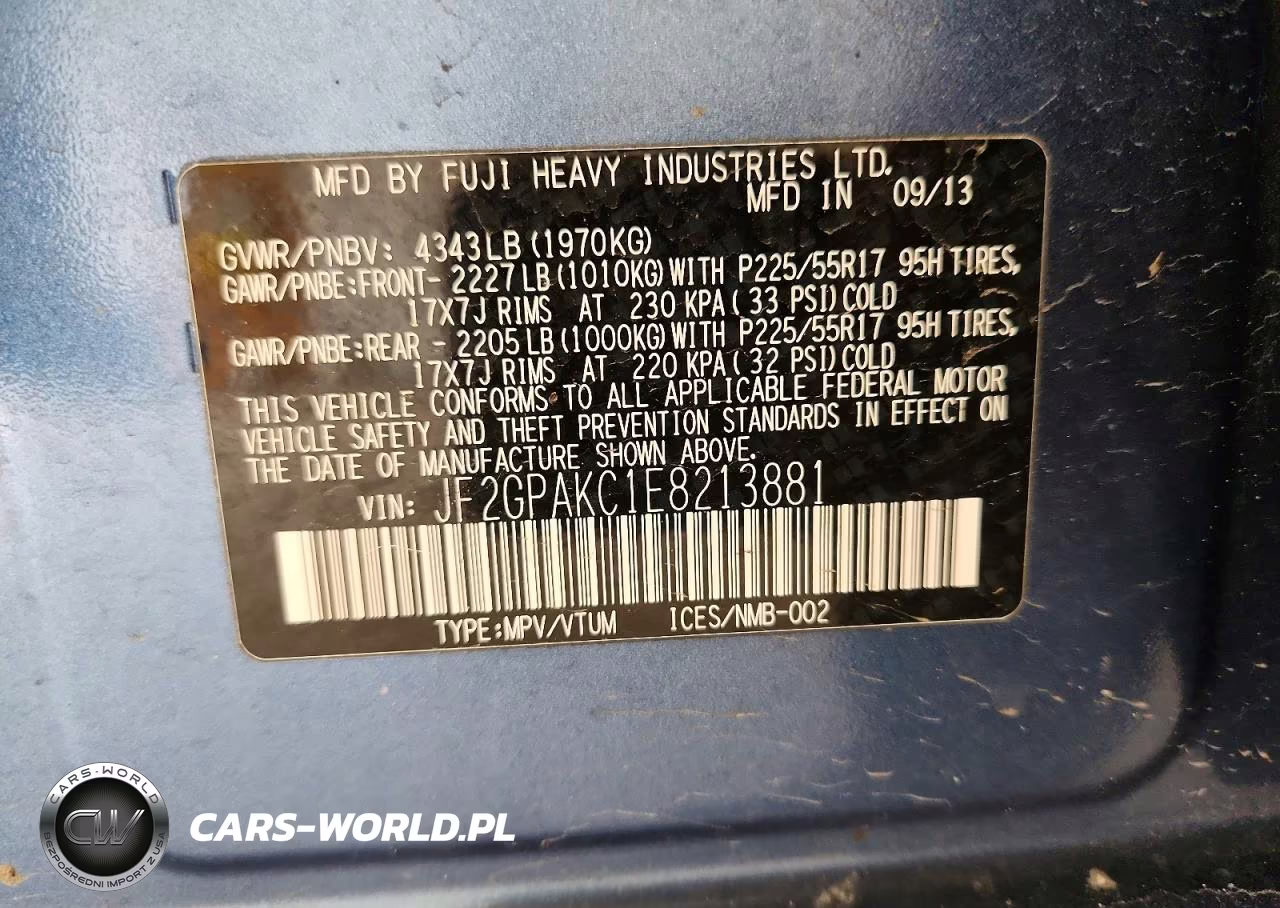 2014 Subaru Xv Crosstrek 2.0 Limited VIN:JF2GPAKC1E8213881 - 14