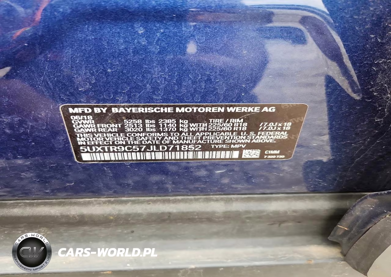2018 BMW X3 xDrive30I VIN:5UXTR9C57JLD71852 - 13