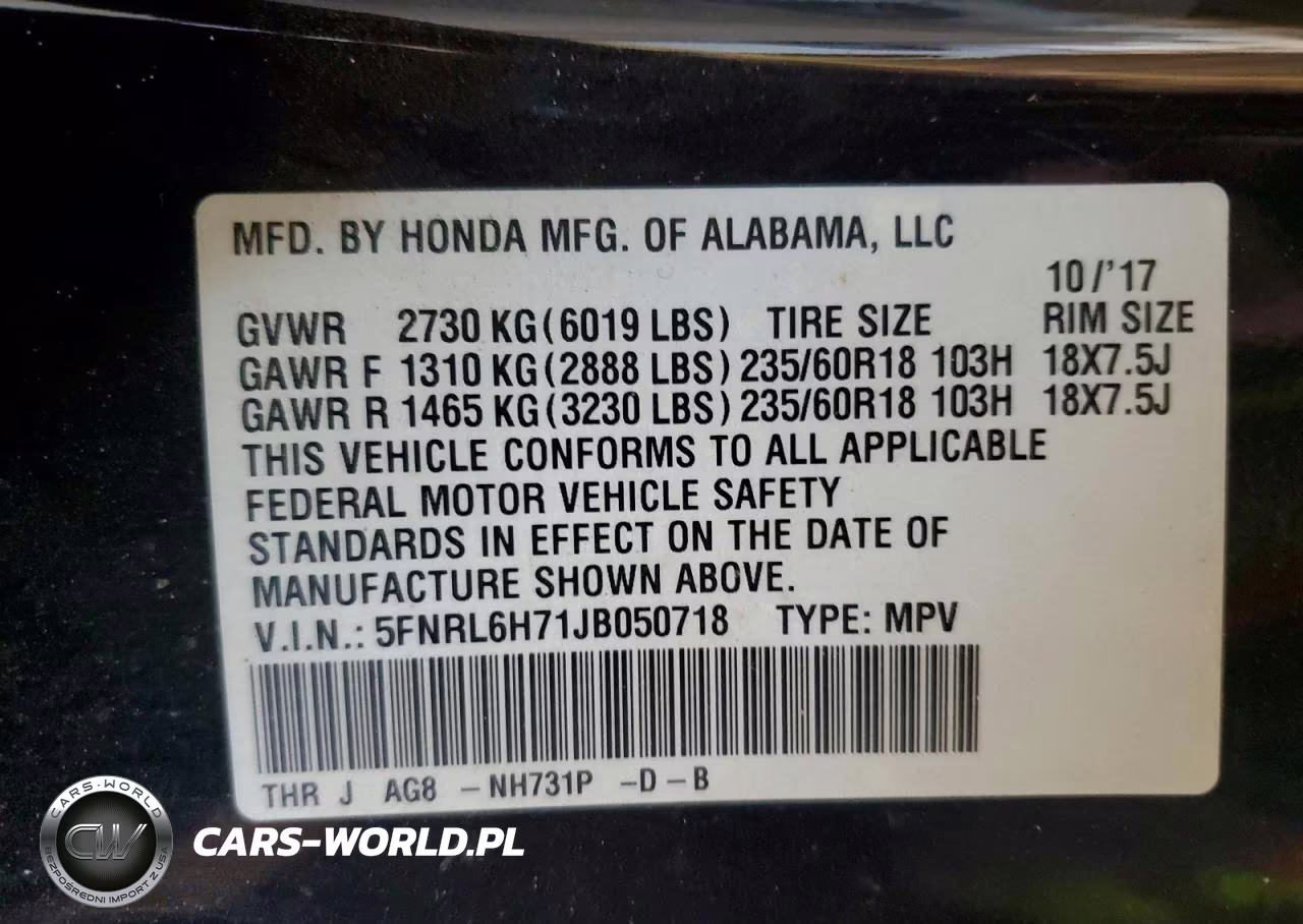 2018 Honda Odyssey Exl VIN:5FNRL6H71JB050718 - 13