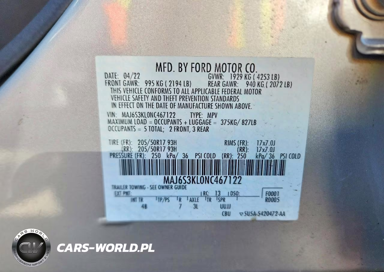 2022 Ford Ecosport Titanium VIN:MAJ6S3KL0NC467122 - 13