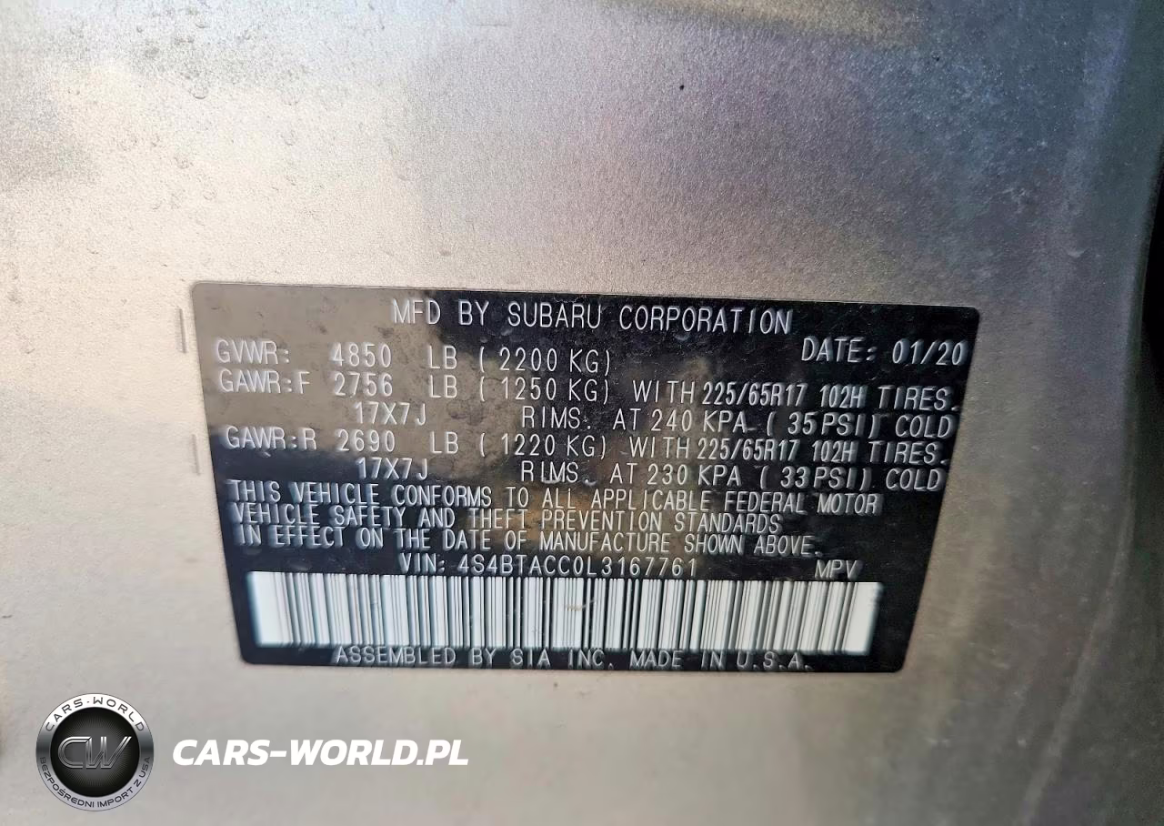 2020 Subaru Outback Premium VIN:4S4BTACC0L3167761 - 13