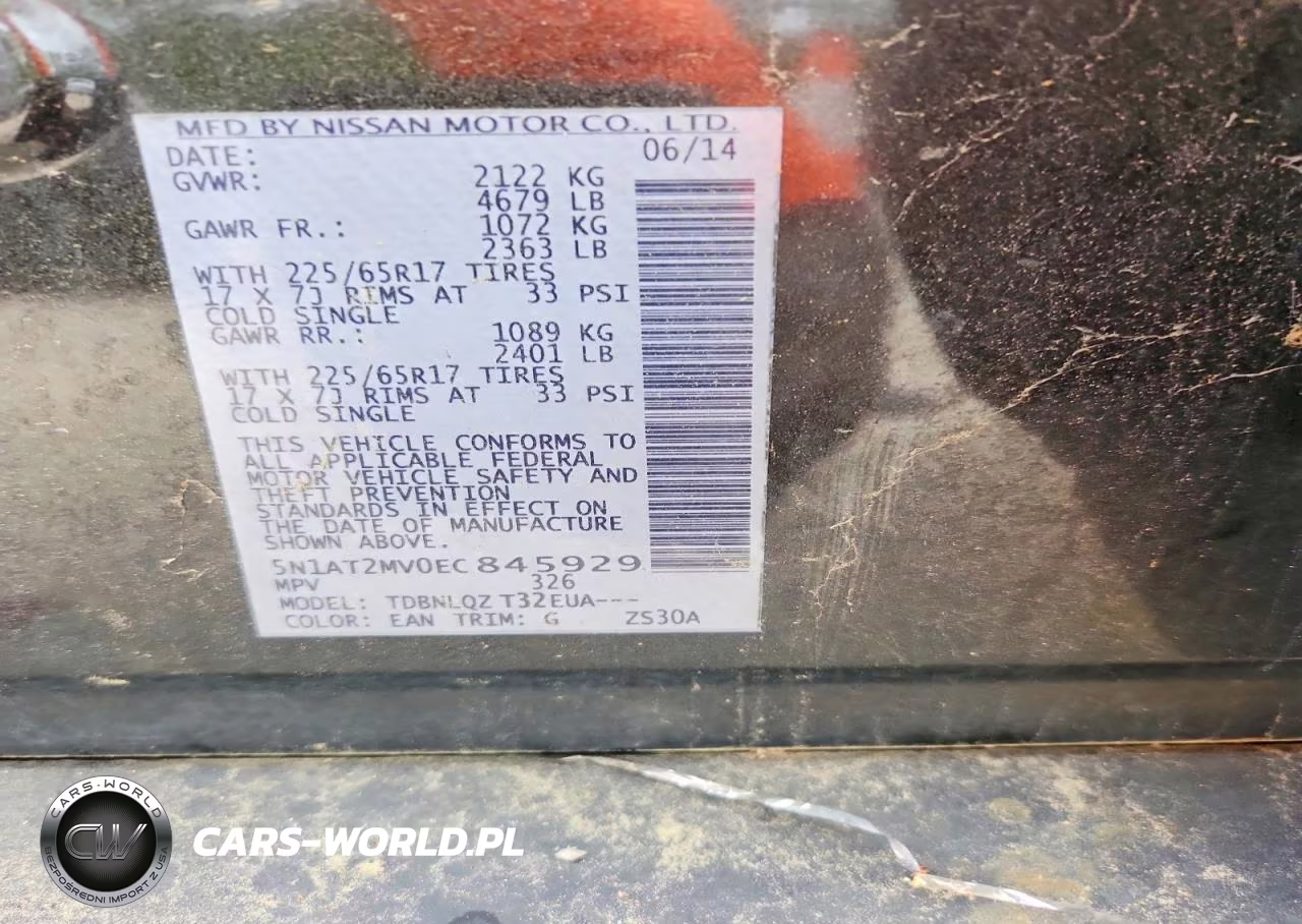 2014 Nissan Rogue Sv VIN:5N1AT2MV0EC845929 - 12