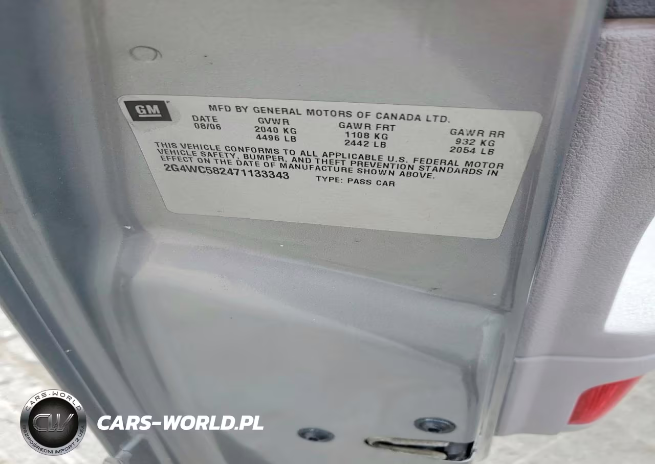 2007 Buick Lacrosse VIN:2G4WC582471133343 - 12