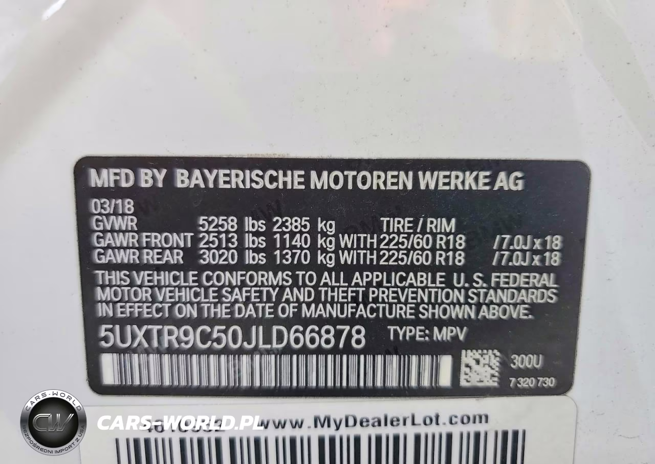2018 BMW X3 xDrive30I VIN:5UXTR9C50JLD66878 - 13