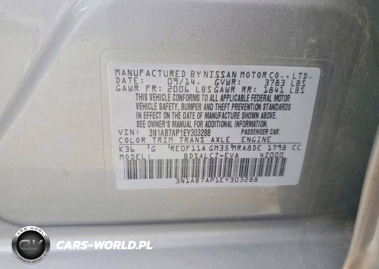 2014 Nissan Sentra S VIN:3N1AB7AP1EY303288 - 12