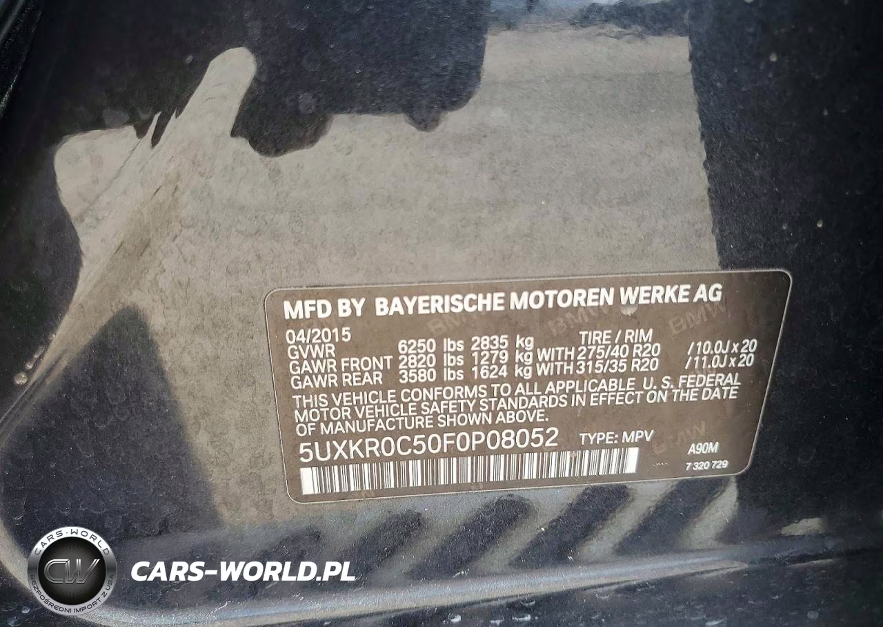 2015 BMW X5 xDrive35I VIN:5UXKR0C50F0P08052 - 12