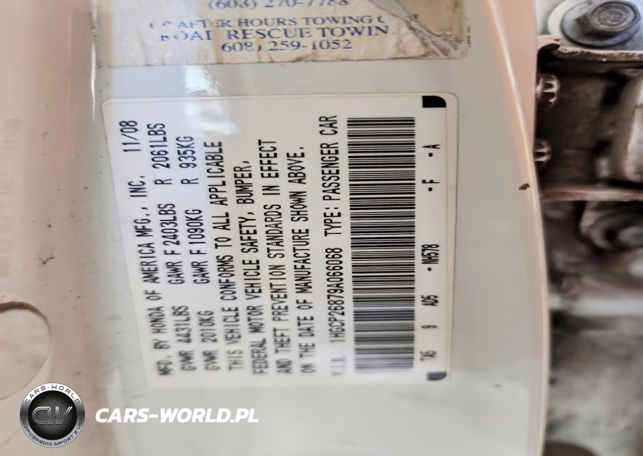 2009 Honda Accord Exl VIN:1HGCP26879A066068 - 12