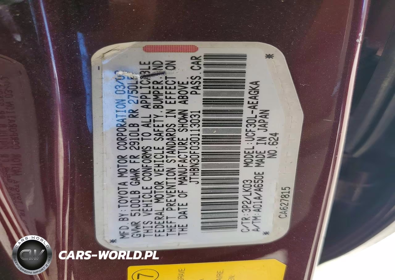 2003 Lexus Ls 430 Base VIN:JTHBN30F030113031 - 12