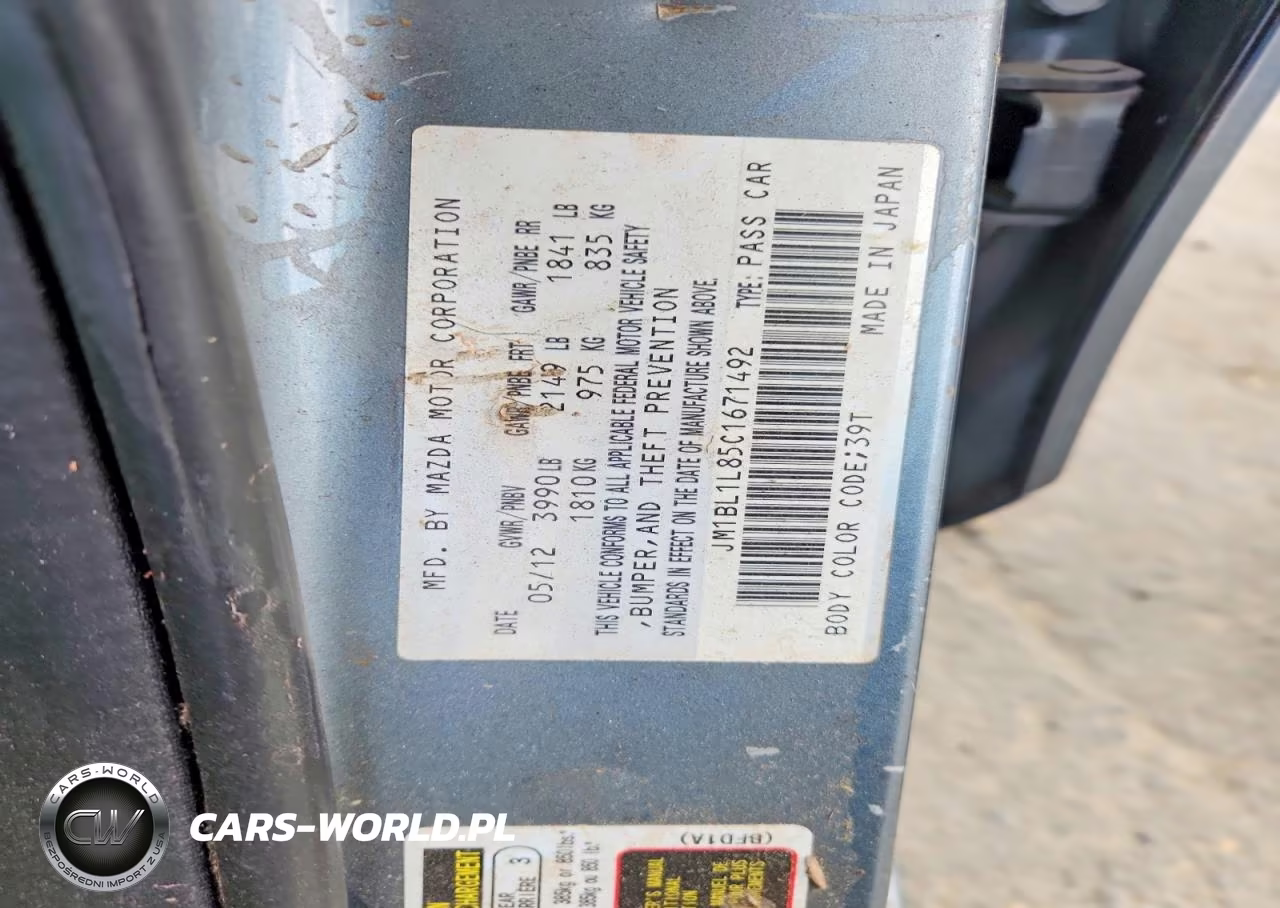 2012 Mazda 3 I VIN:JM1BL1L85C1671492 - 13