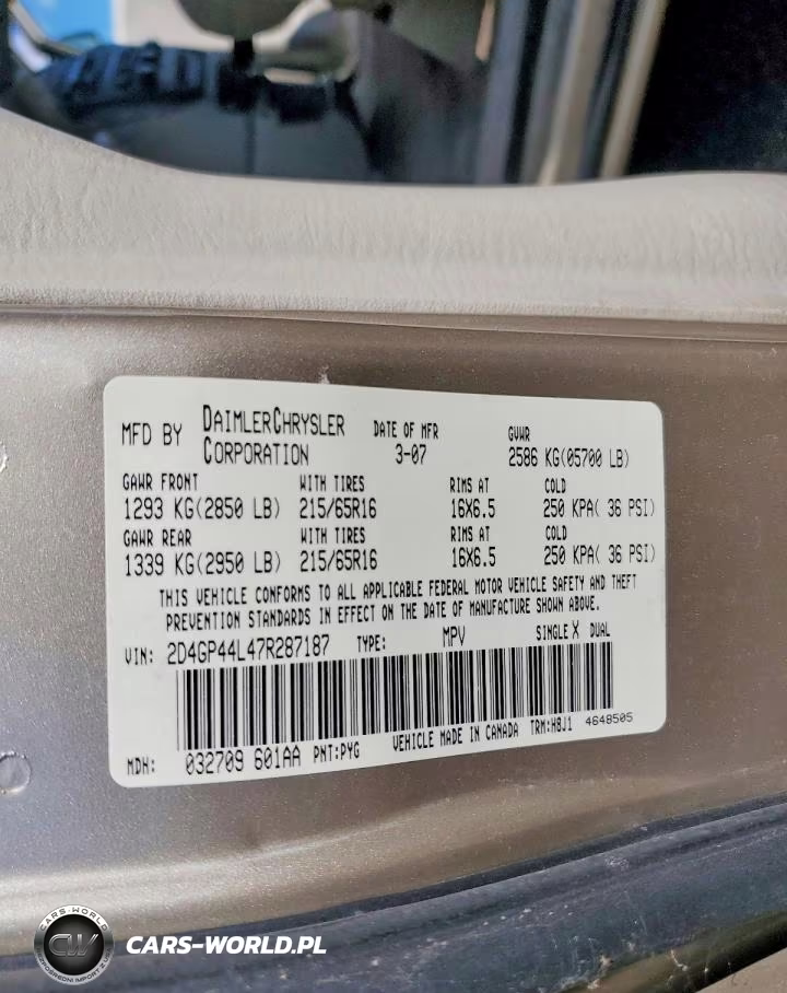 2007 Dodge Grand Caravan Sxt VIN:2D4GP44L47R287187 - 13