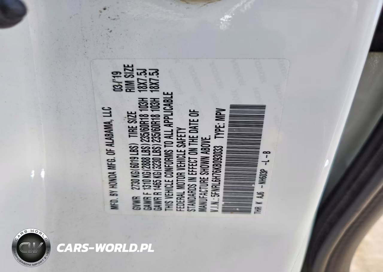 2019 Honda Odyssey Exl VIN:5FNRL6H76KB093033 - 13