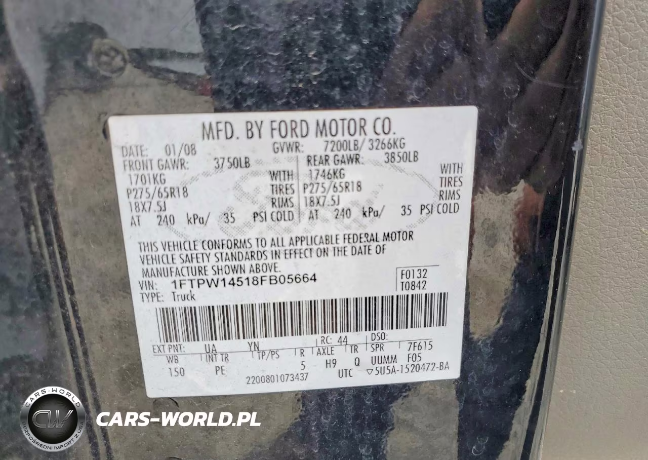 2008 Ford F150 Supercrew VIN:1FTPW14518FB05664 - 12