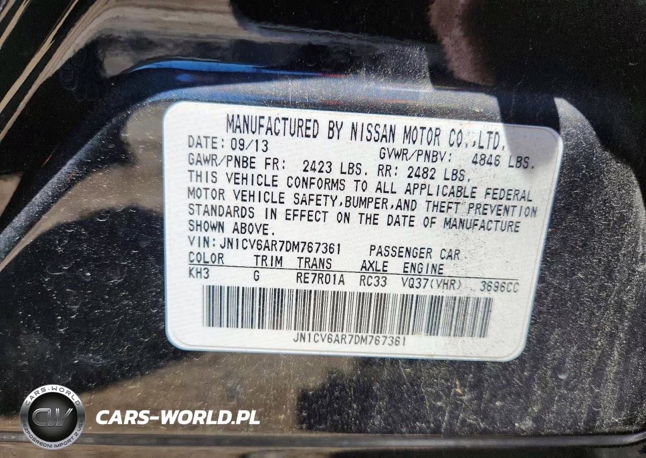 2013 Infiniti G37 Sedan X VIN:JN1CV6AR7DM767361 - 13