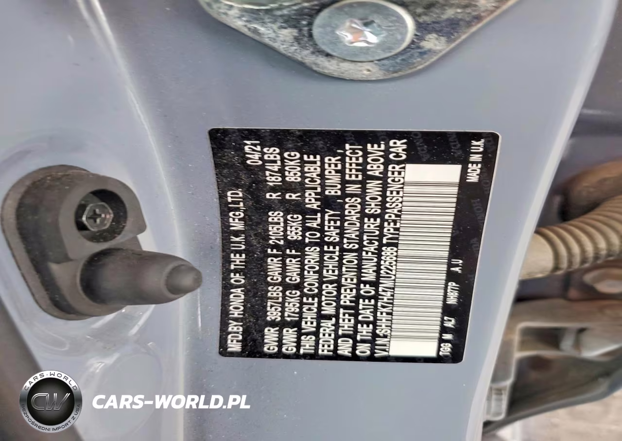 2021 Honda Civic Sport VIN:SHHFK7H47MU225686 - 12