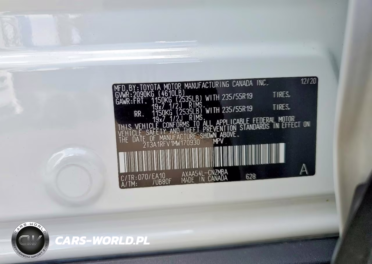 2021 Toyota Rav4 Xle Premium VIN:2T3A1RFV1MW170930 - 12