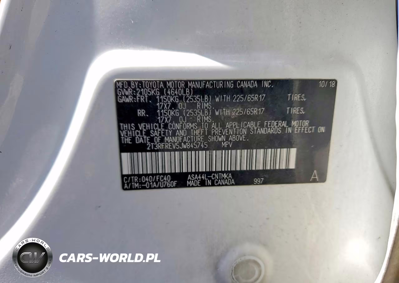 2018 Toyota Rav4 Xle VIN:2T3RFREV5JW845745 - 13