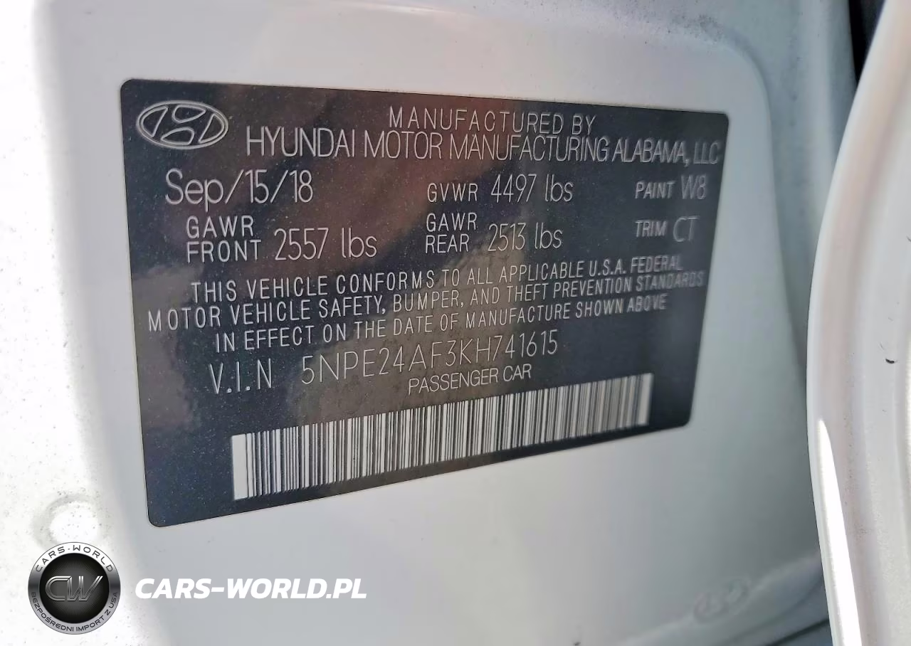 2019 Hyundai Sonata Se VIN:5NPE24AF3KH741615 - 12