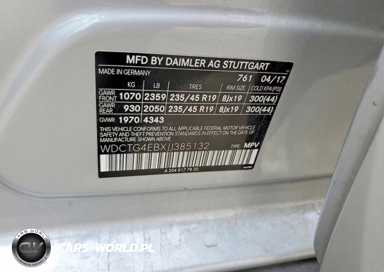 2018 Mercedes-Benz Gla 250 VIN:WDCTG4EBXJJ385132 - 12