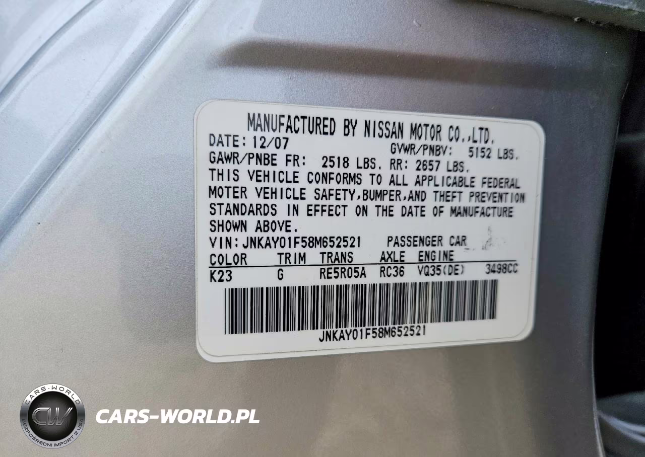 2008 Infiniti M35 X VIN:JNKAY01F58M652521 - 12