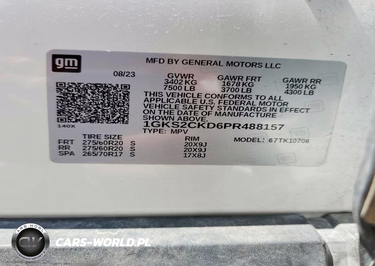 2023 GMC Yukon At4 VIN:1GKS2CKD6PR488157 - 13