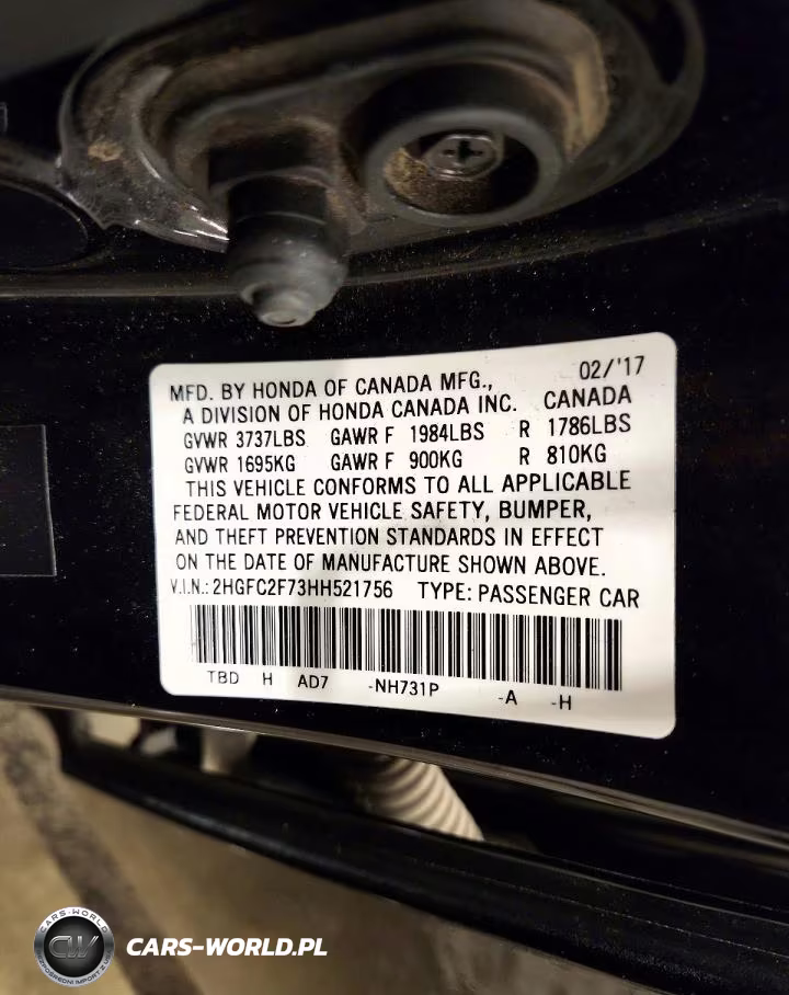 2017 Honda Civic Ex VIN:2HGFC2F73HH521756 - 12