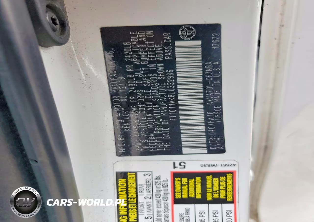2020 Toyota Camry Le VIN:4T1C11AK8LU332986 - 12