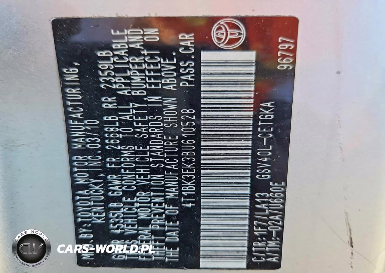 2011 Toyota Camry Xle V6 VIN:4T1BK3EK3BU610528 - 12