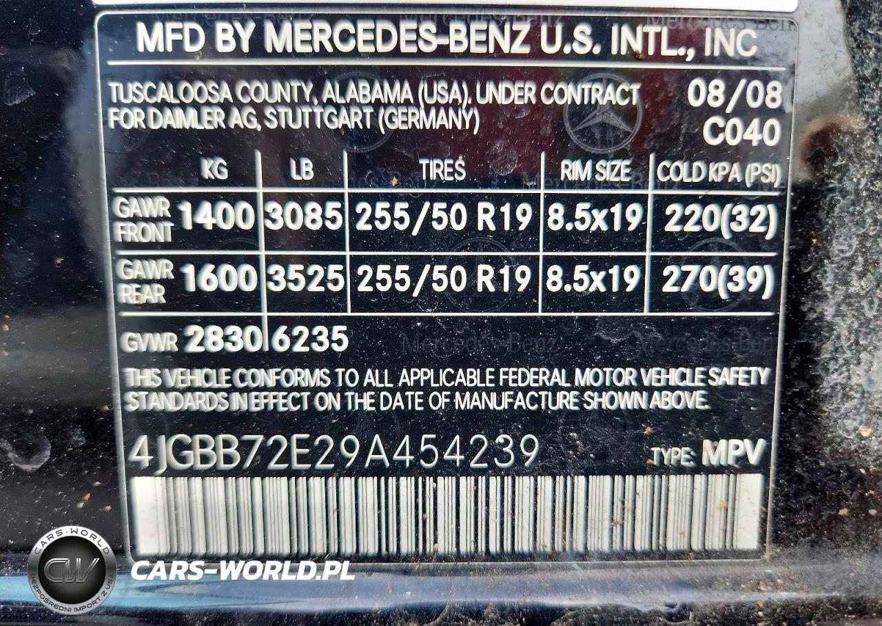 2009 Mercedes-Benz Ml 550 VIN:4JGBB72E29A454239 - 13