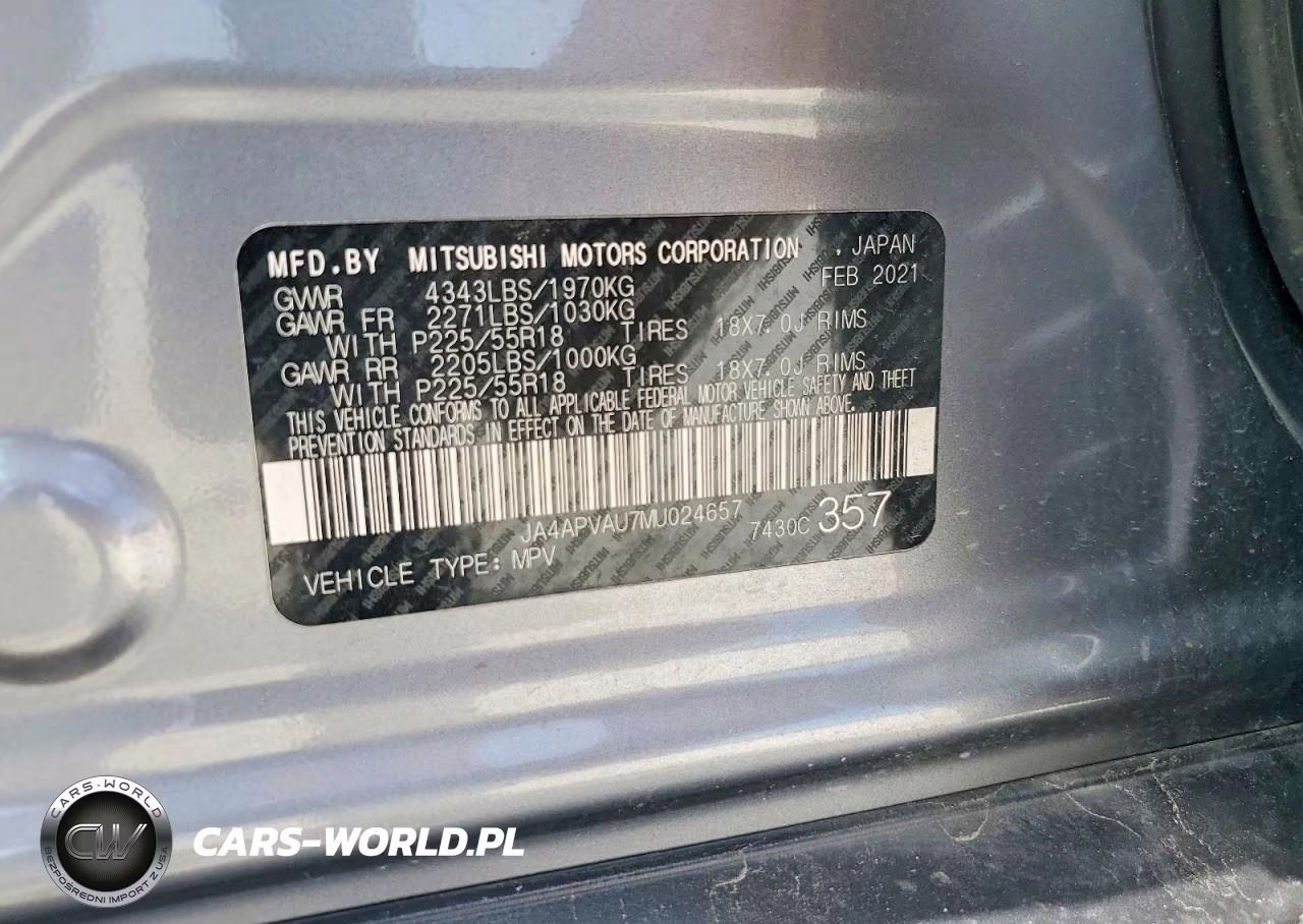 2021 Mitsubishi Outlander Sport Se VIN:JA4APVAU7MU024657 - 13