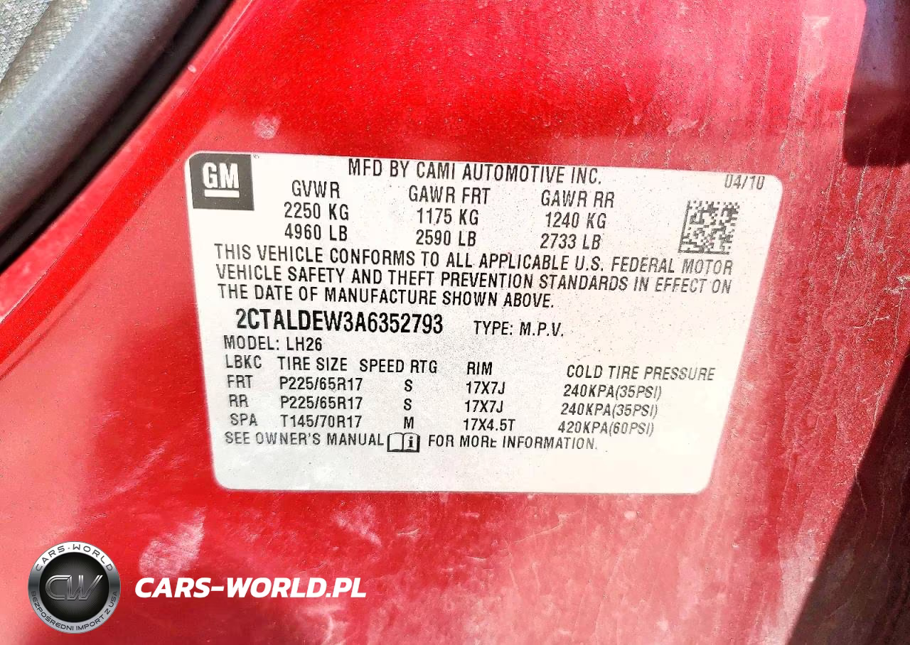 2010 GMC Terrain Sle VIN:2CTALDEW3A6352793 - 13