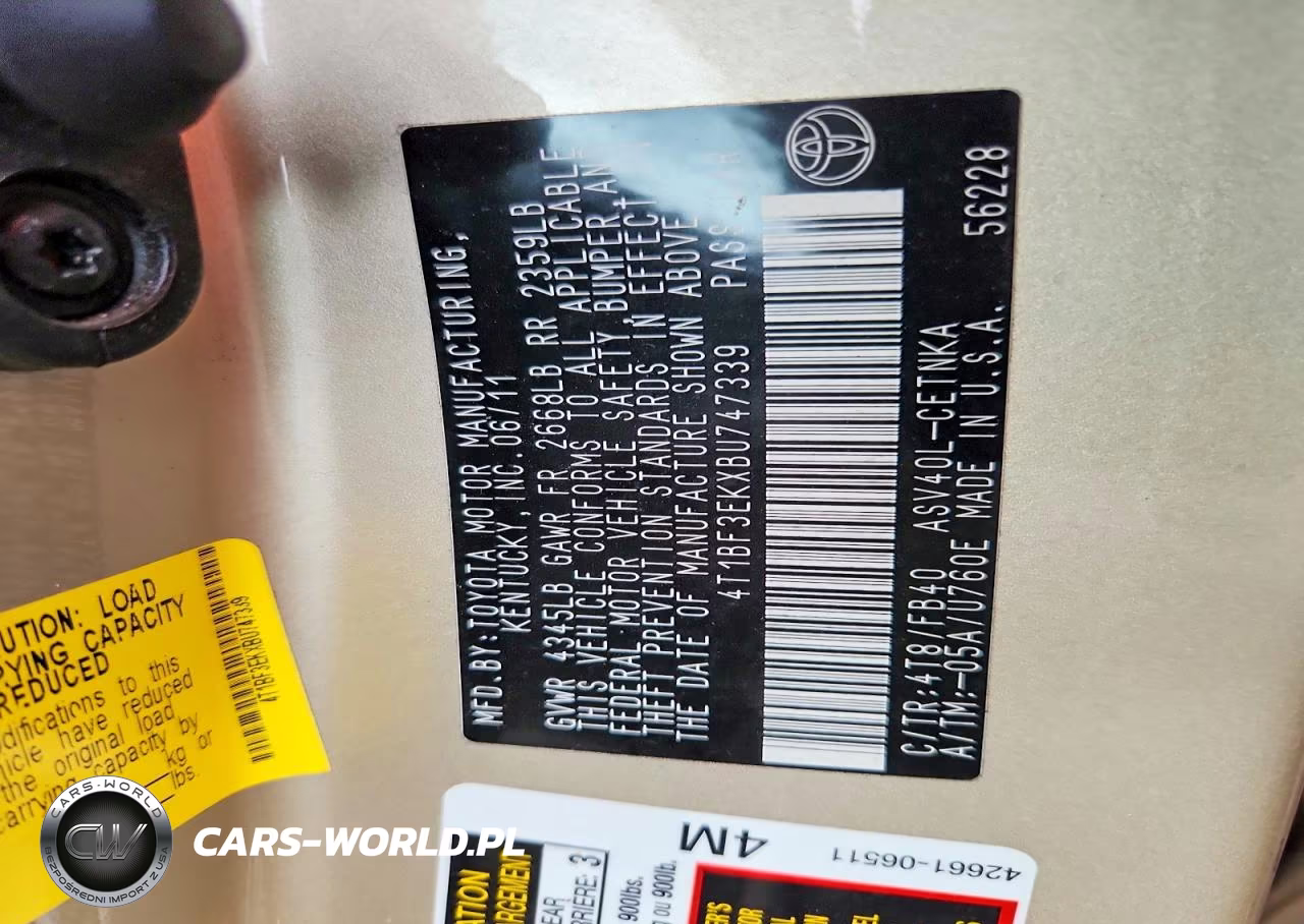 2011 Toyota Camry Le VIN:4T1BF3EKXBU747339 - 12