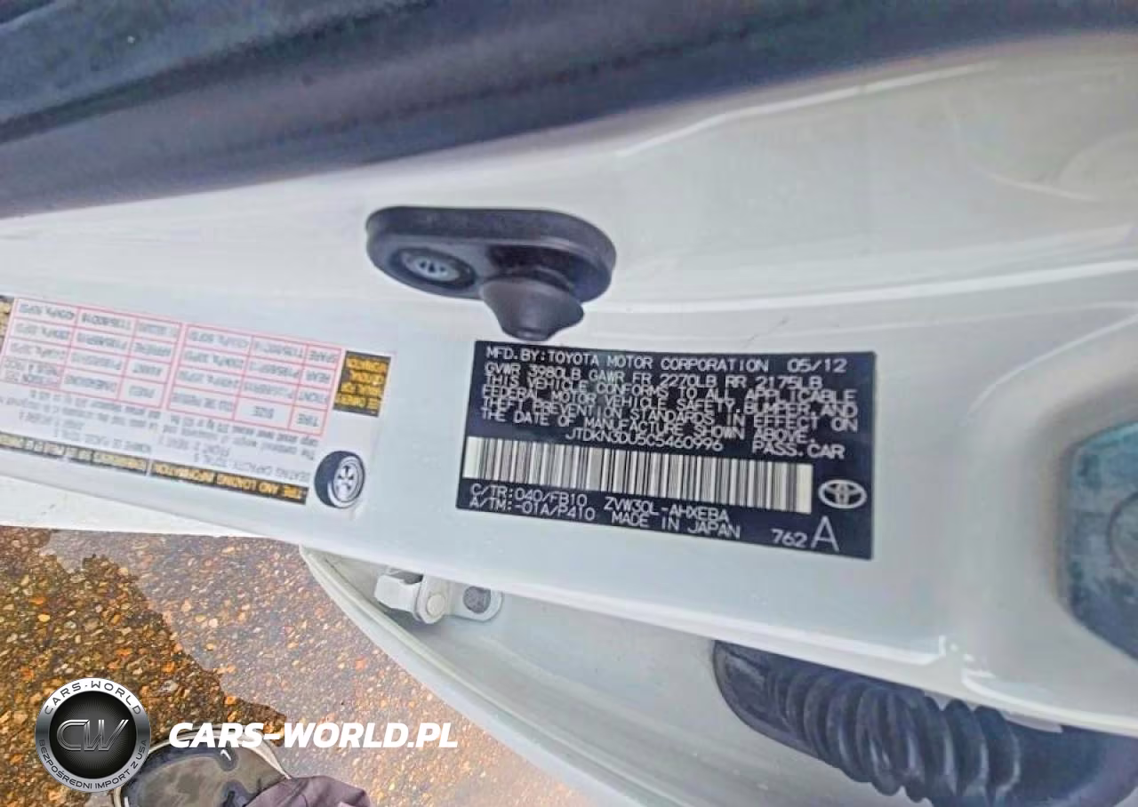 2012 Toyota Prius Two VIN:JTDKN3DU5C5460996 - 10