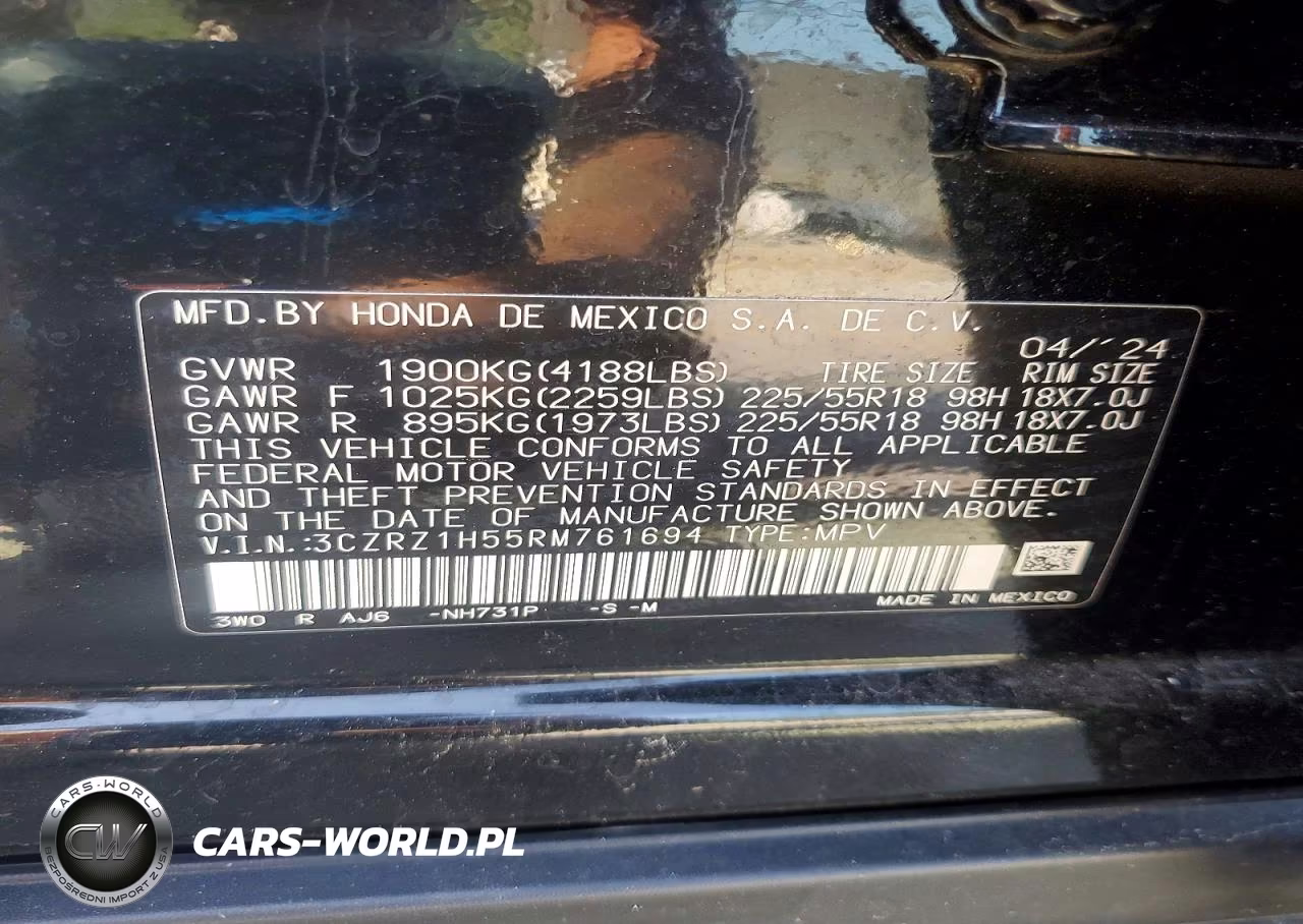 2024 Honda Hr-V Sport VIN:3CZRZ1H55RM761694 - 13