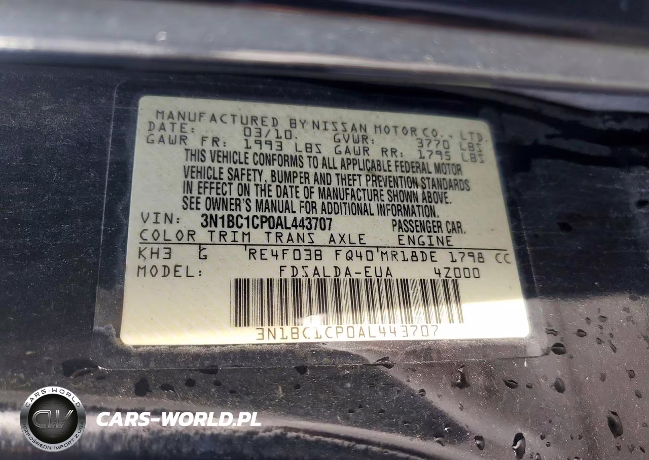 2010 Nissan Versa 1.8 S VIN:3N1BC1CP0AL443707 - 13