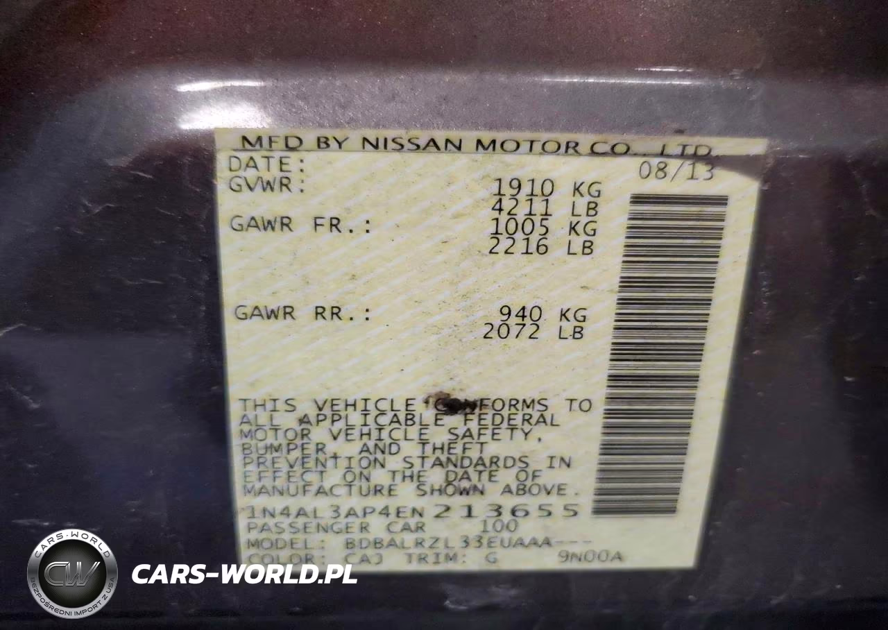 2014 Nissan Altima 2.5 S VIN:1N4AL3AP4EN213655 - 12