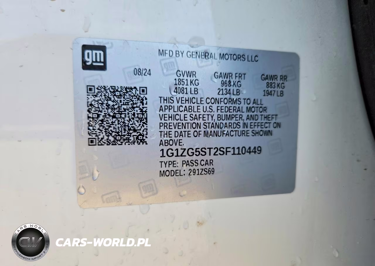 2025 Chevrolet Malibu Rs VIN:1G1ZG5ST2SF110449 - 12