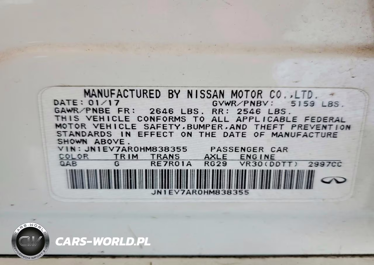 2017 Infiniti Q50 3.0T Signature Edition VIN:JN1EV7AR0HM838355 - 12