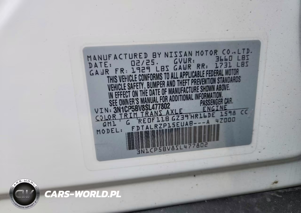 2025 Nissan Kicks Play S VIN:3N1CP5BV8SL477802 - 14